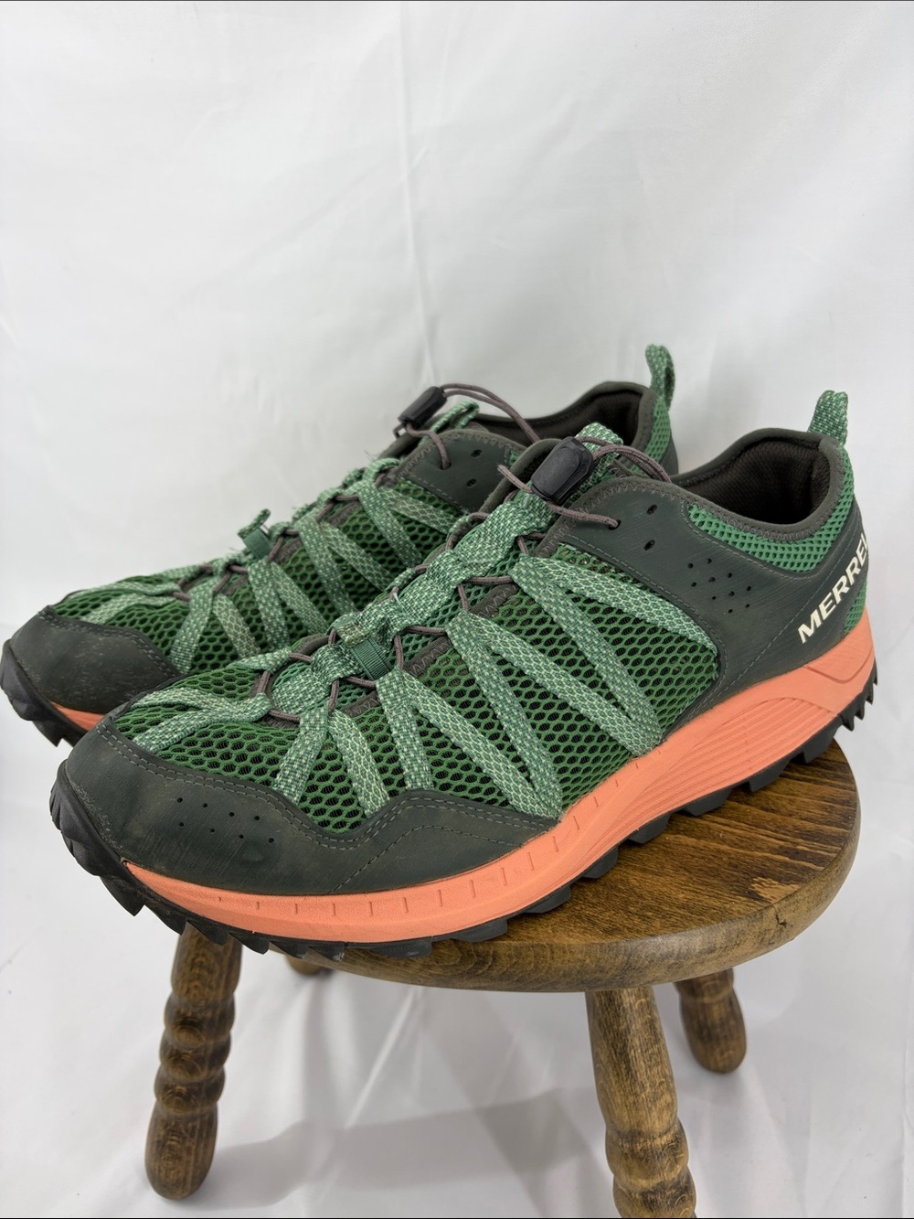 Merrell Mens Wildwood Aerosport Mesh Amphibious Trail Shoes in Pine Green, 11.5